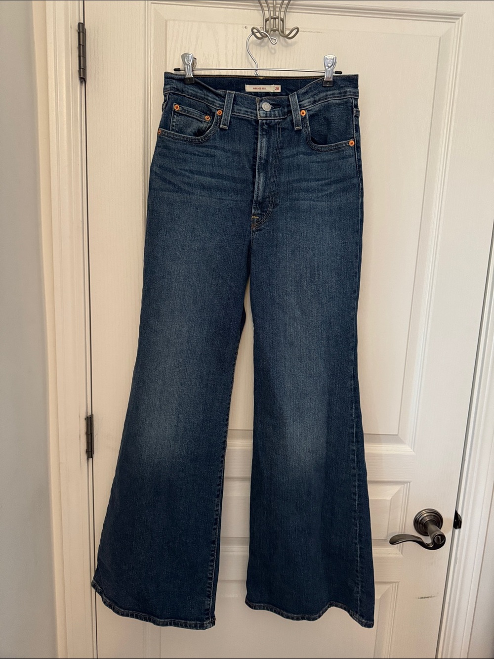 Levi's Dark Blue Wide-Leg High-Rise Jeans